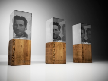 2017 Orwell Prize trophies, designed by MA Fashion student Anita Grey